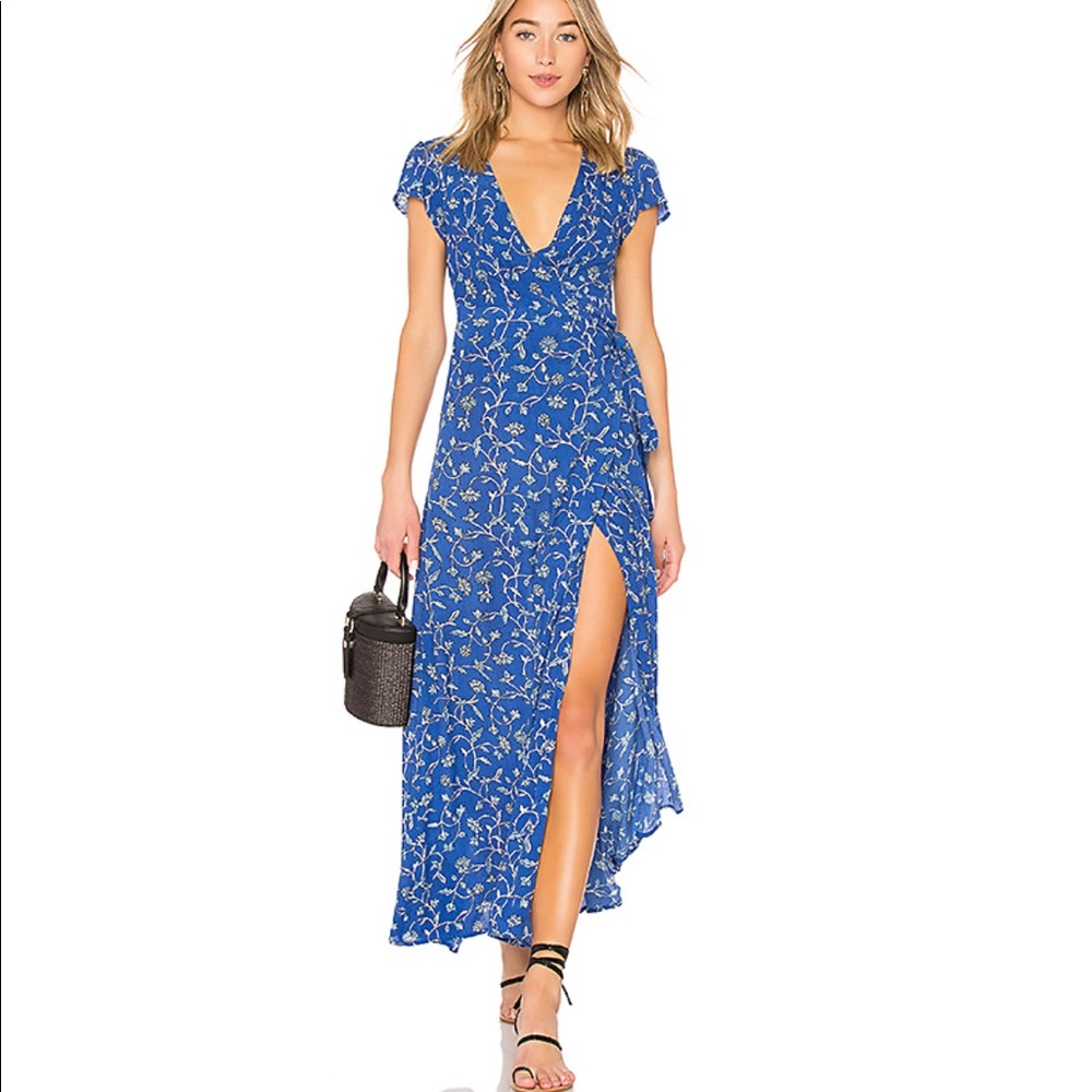 Revolve Blue Coast Wrap Dress